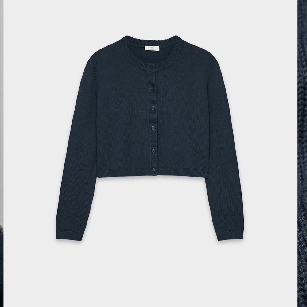 Aritzia Navy Wool Sicily Cardigan - Picture 2 of 6